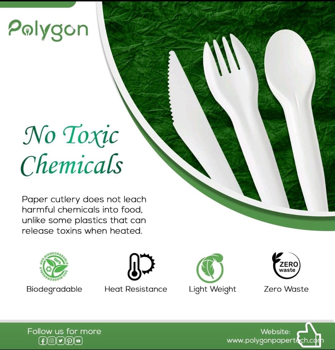 no toxic chemical paper cutlery